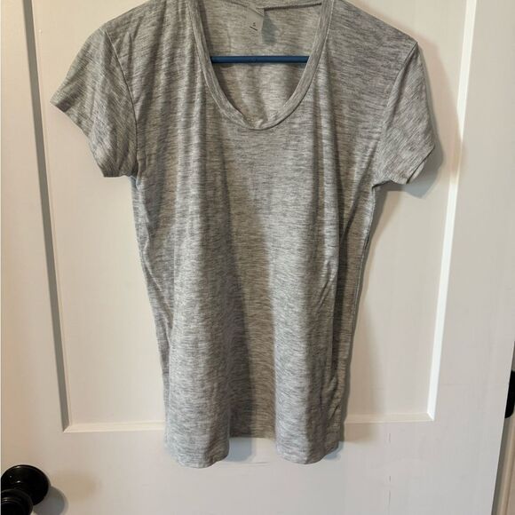 Alternative Gray Fitted V-Neck Short Sleeve Tee - Picture 1 of 4